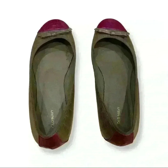 Old Navy Magenta and Grey Flats Size 8 - Picture 5 of 10